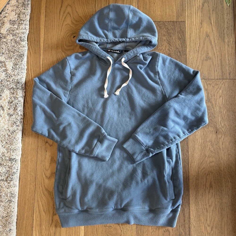 Travis Mathew Cloud Hoodie Mens Medium Blue Pouch Pocket Golf Athleisure Soft